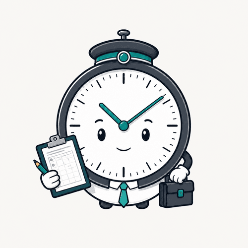 時間計算マスコット — 時計のキャラクター
